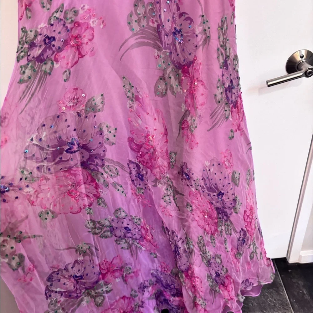 Purple and pink dress